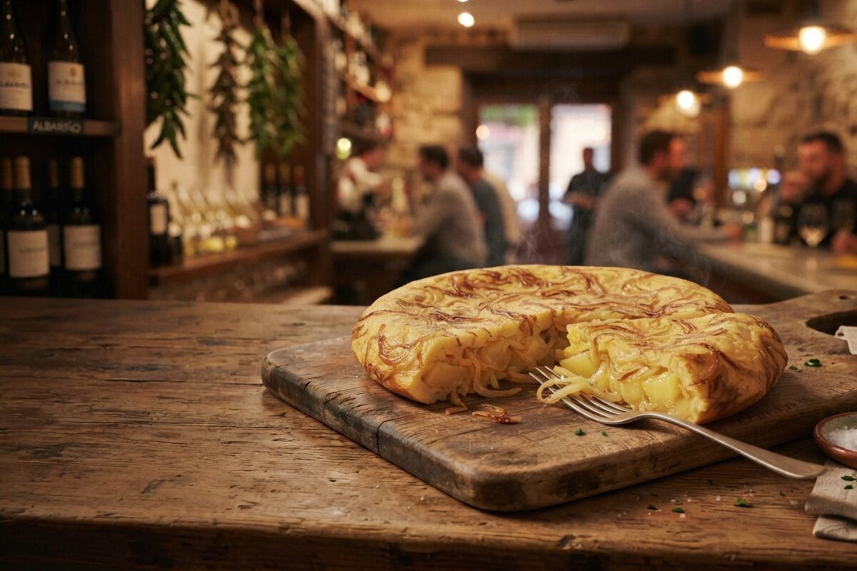 Tortilla Clásica con Cebolla