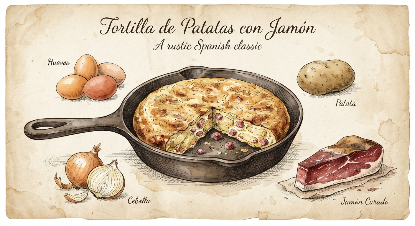 Tortilla Clásica jamon